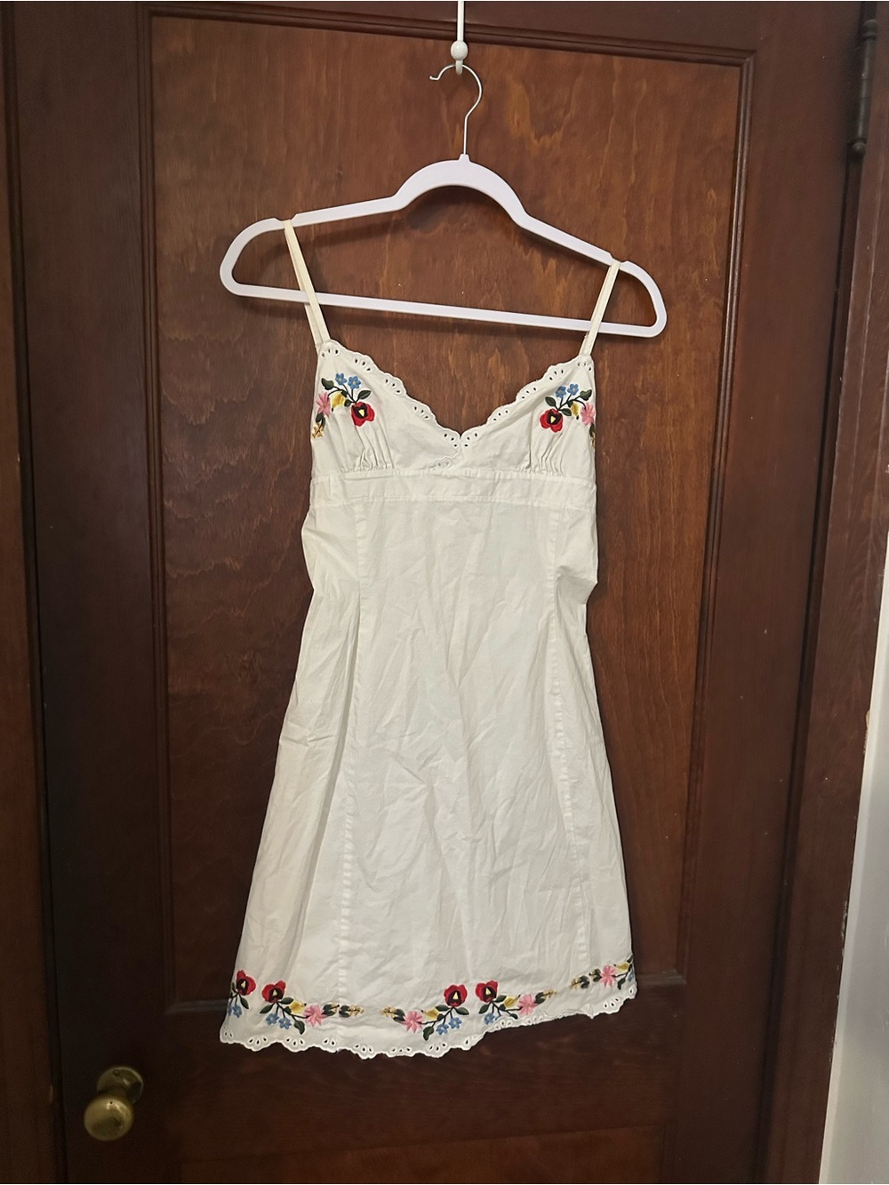 Betsey Johnson Y2K Embroidered Eyelet Mini Dress - Picture 2 of 5